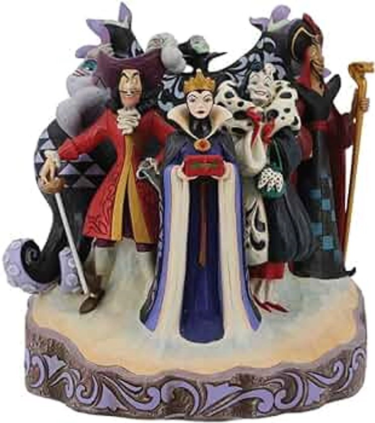 Enesco Jim Shore Figurine Disney Méchants sculptés par cœur Multicolore 24 cm