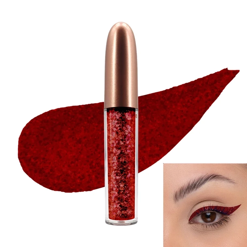 &quot;Delineador  Ojos Glitter Liquido Escarchado Rojo Escarlata&quot;