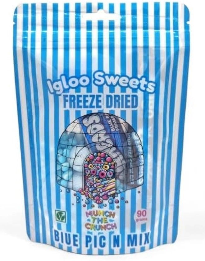 Freeze Dried Blue Pick and Mix Sweets - 90g Pouch - Freeze dried Candy : Amazon.co.uk: Grocery