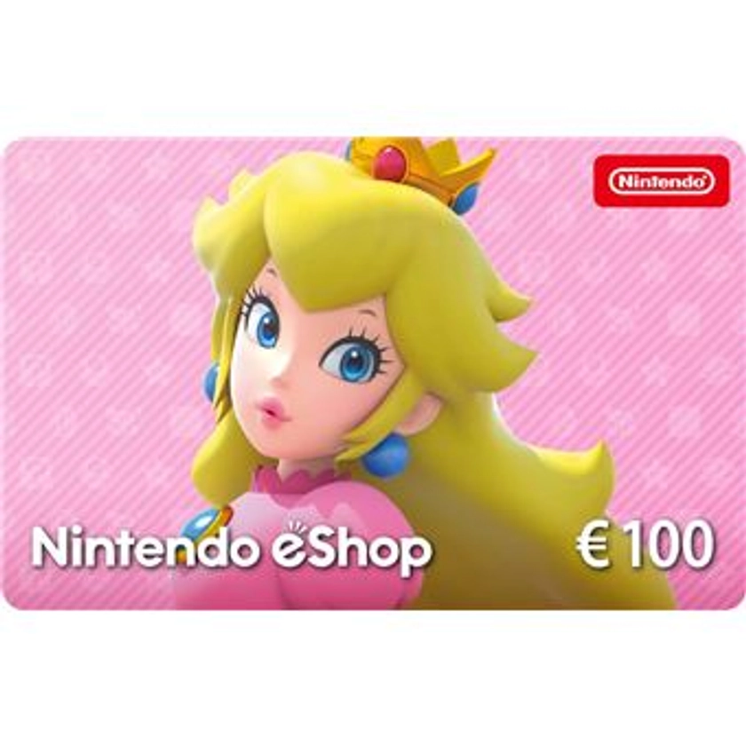 Code de téléchargement pour approvisionnement de compte Nintendo eShop 100€ : Compte français uniquement – Non remboursable