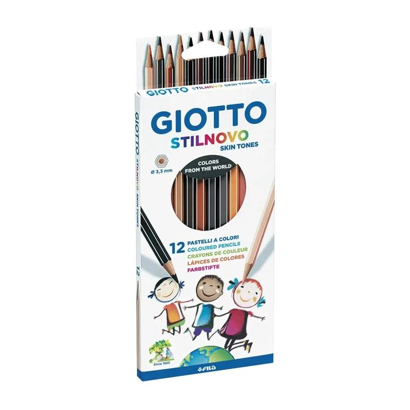 Colori a Matita Pastelli Giotto Stilnovo Toni Pelle 12 Pezzi