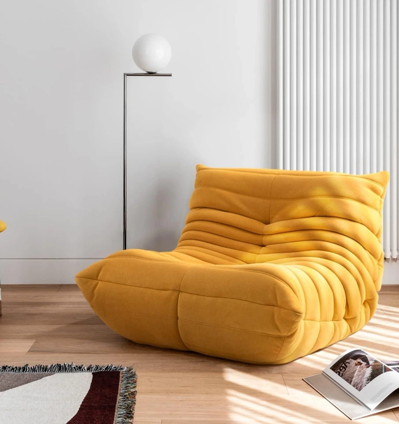 Togo Lounge Chair - Suede Yellow