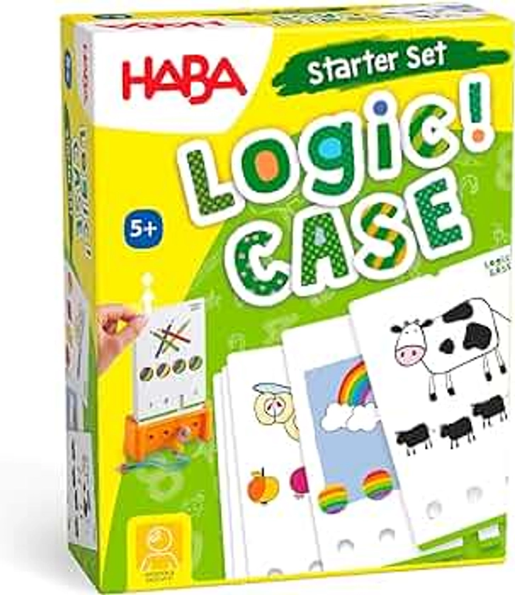 HABA Logic! CASE Starter Set 5+, Logikspiel für Kinder ab 4 Jahren, Reisespiel, 306118