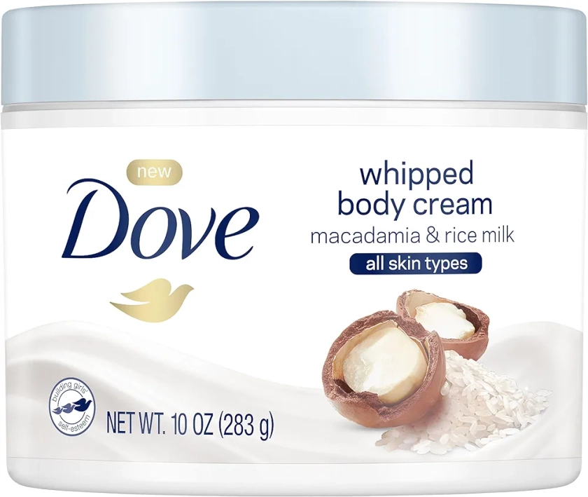 Dove Whipped Macadamia and Rice Milk Body Cream 10 oz
