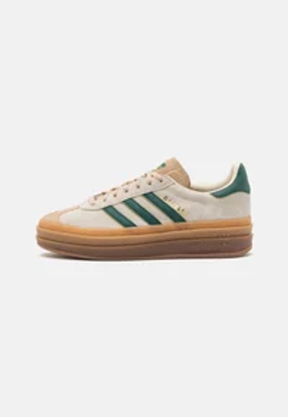 GAZELLE BOLD W - Sneaker low - cream white/collegiate green/magic beige