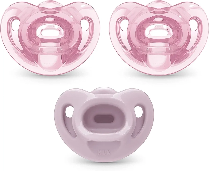 NUK Comfy Orthodontic Pacifiers, 0-6 Months, 3 count (Pack of 1)