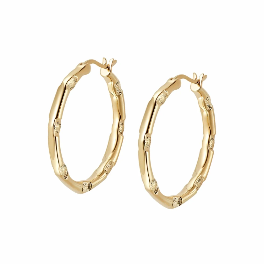 Estée Lalonde Goddess Glow Hoop Earrings 18ct Gold Plate