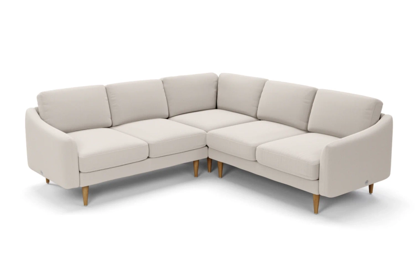 The Rebel - Medium Corner Sofa - Biscuit / Brown / 2 x 2 Seater Sofas
