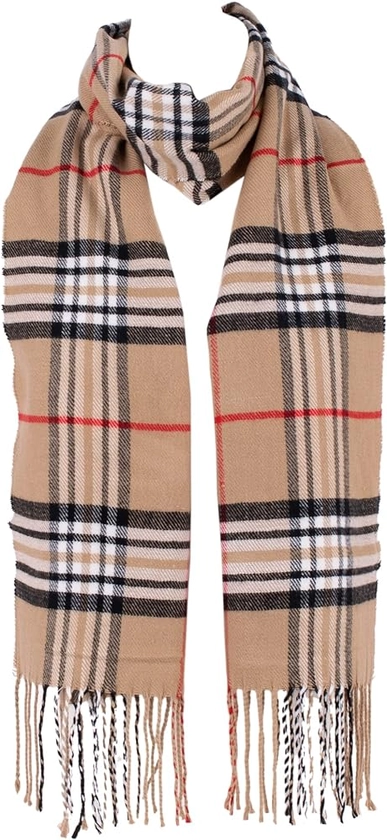 Hat To Socks Super Soft Classic Check Plaid Winter Scarf for Men and Women - Warm and Stylish