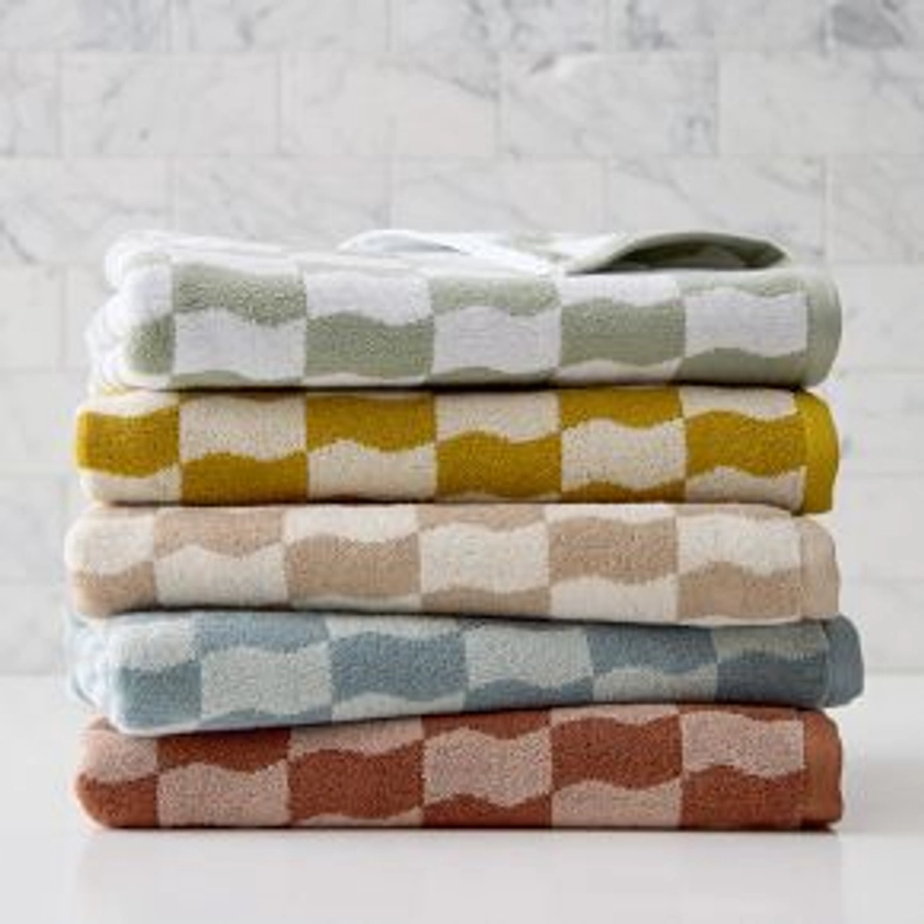 Wavy Blocks Towels