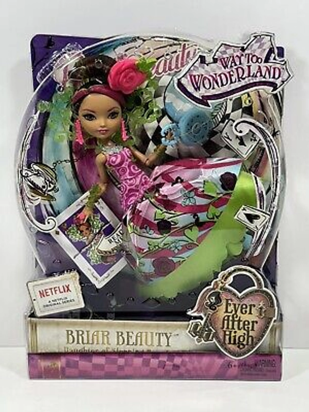 2014 Ever After High Way Too Wonderland Netflix Series Briar Beauty Doll RARE