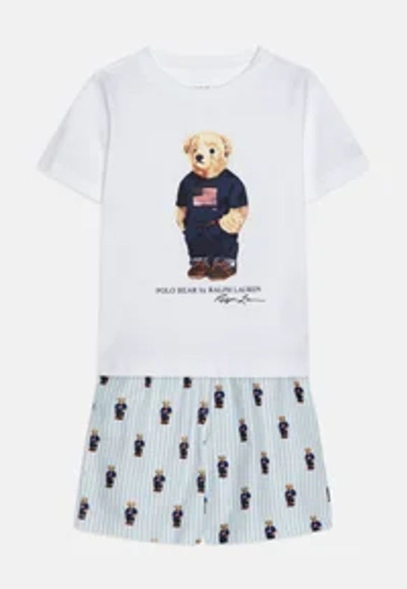 BEAR TEE - Pyjama - white/elite blue