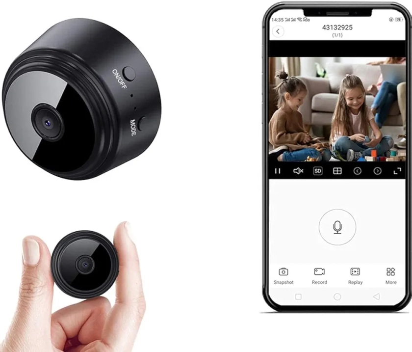 Buy PKST Small 1080p HD Picture Quality Intelligent Indoor with Remote View Live Stream, Built-in Battery Night Vision, Motion Detection Wireless Remote View Home Security Camera (Magnet camera) Online at Low Prices in India - Amazon.in