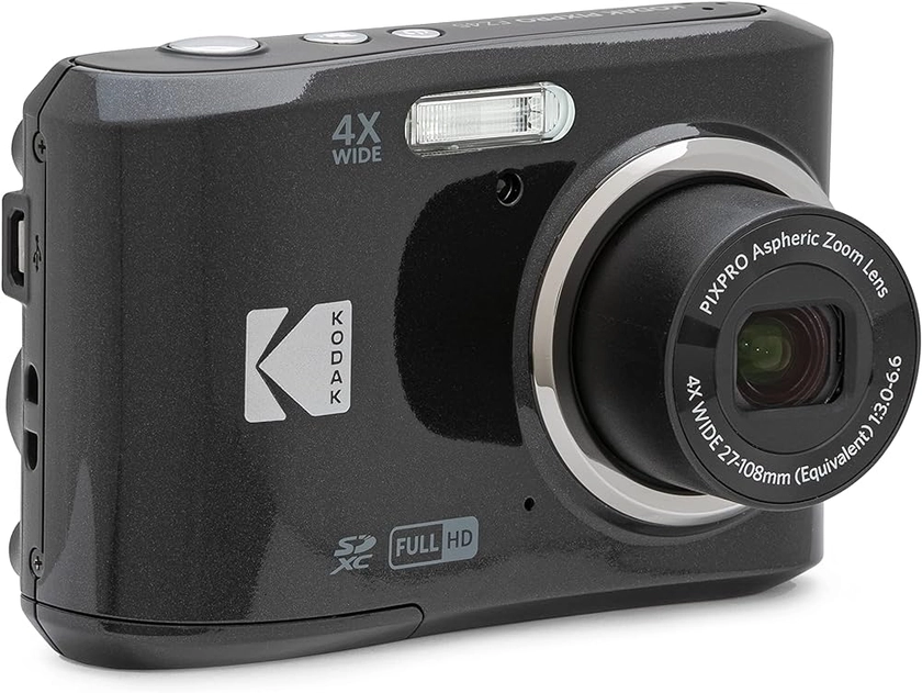 Kodak PIXPRO FZ45 Digital Camera (Black), Point & Shoot Camera Case, Sandisk 128GB SDXC Memory Card…