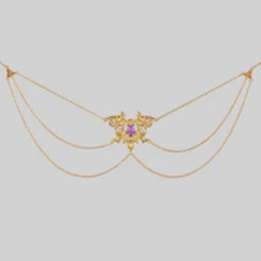 MALVOLIA. Garden of Remembrance Amethyst Necklace - Gold