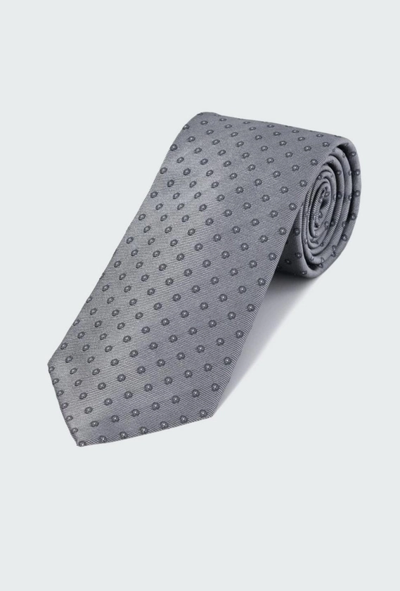 Gray Tonal Dot Tie