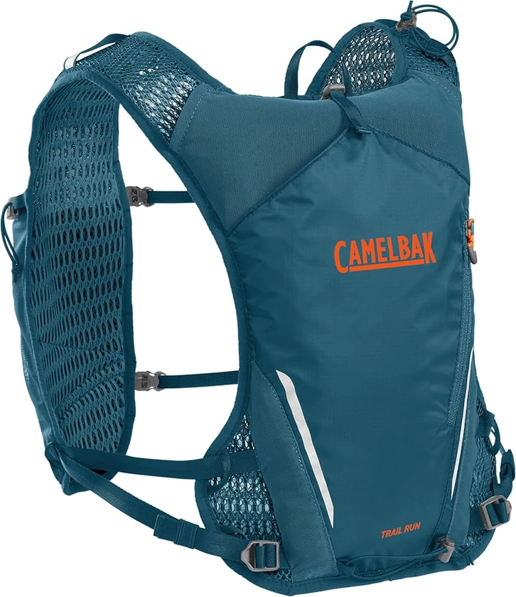 CamelBak Apex Pro Run Vest - Running and Trail Vest / Pack - 12 Litre Storage Capacity with 500ml Quick Stow Bottles (x2) - Recco Reflector, Corsair Teal : Amazon.nl: Sports & Outdoors