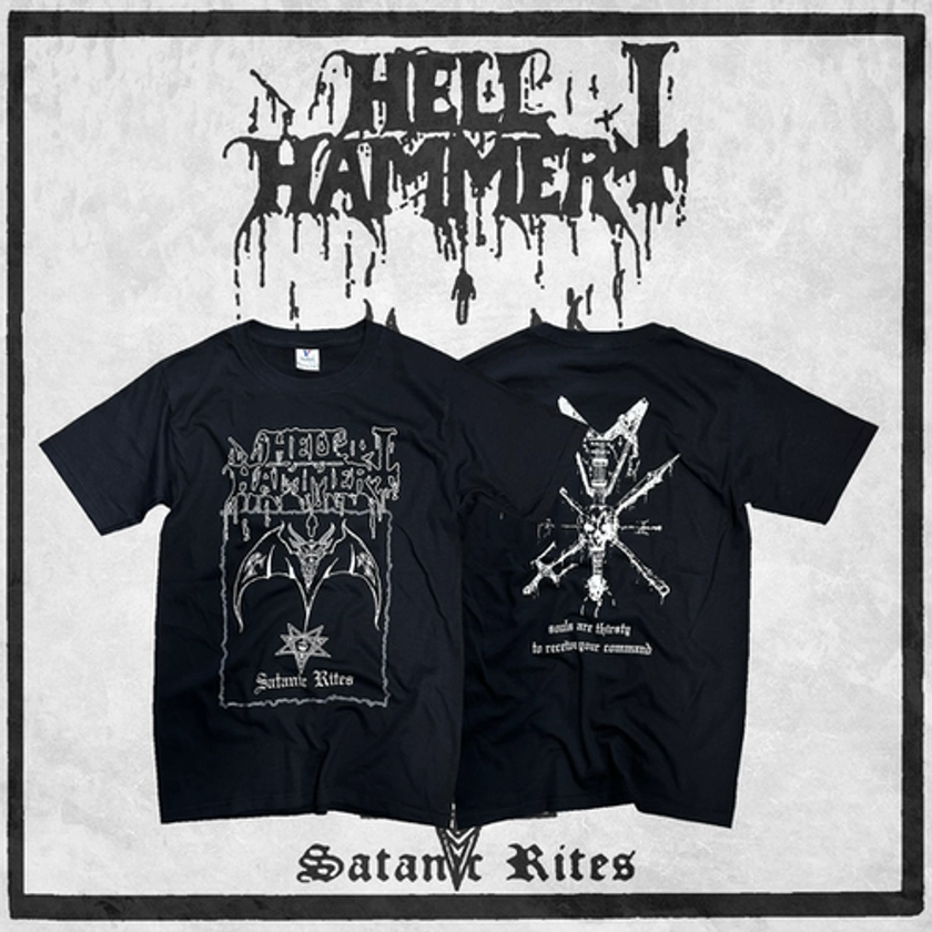 Hellhammer “Satanic Rites” Tee | Black Zone