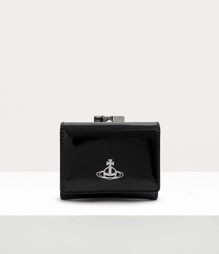 Shiny patent small frame wallet