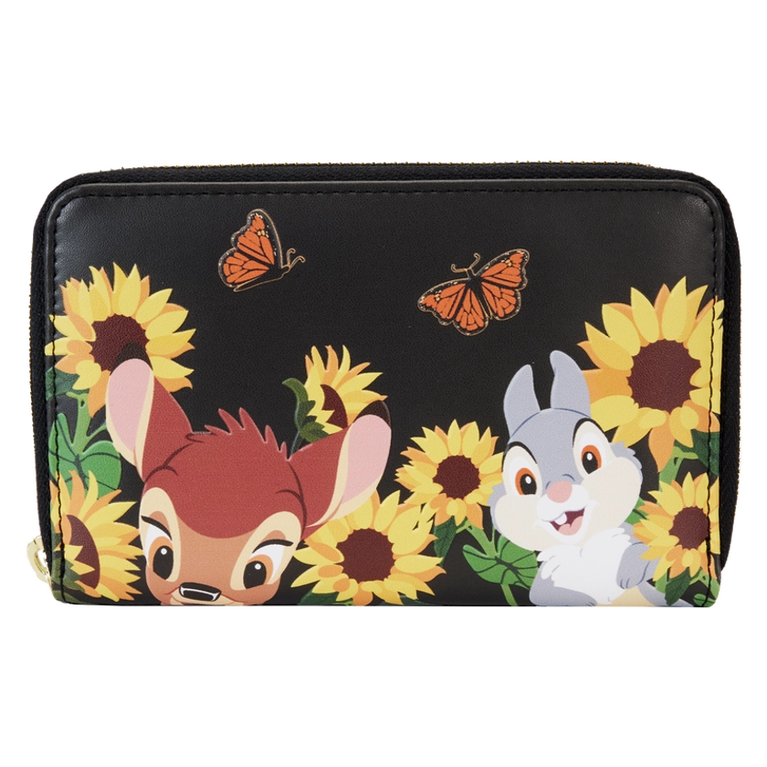 Bambi Sunflower Friends Zip Around Wallet