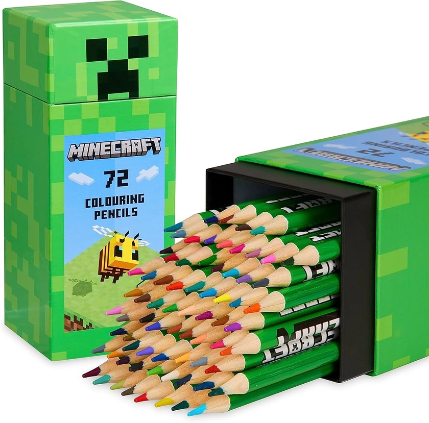 Minecraft Colouring Pencils Set for Kids 72 Pencils Colouring Box Creeper Design Colouring Set for Children Aged 3+ Official Merchandise Gifts for Boys : Amazon.co.uk: Toys & Games