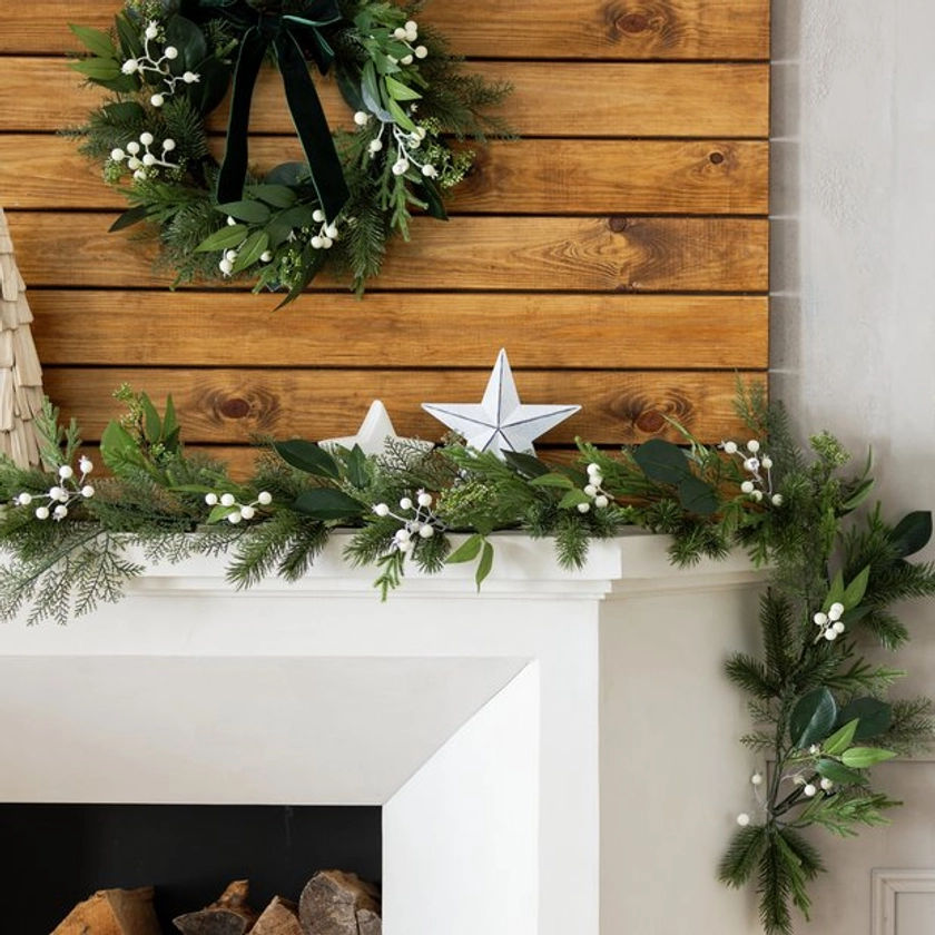 Buy Habitat White Berries Christmas Garland | Christmas wreaths and garlands | Habitat