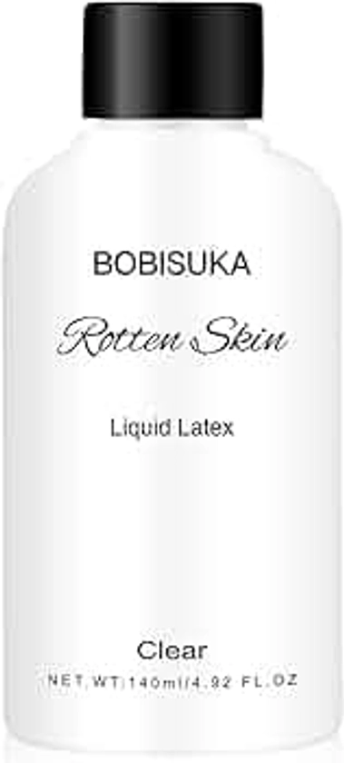 BOBISUKA Clear Liquid Latex, Halloween Costume, Zombie Makeup, SFX Special Effect Make Up for Face and Body, 4.92 FL.OZ