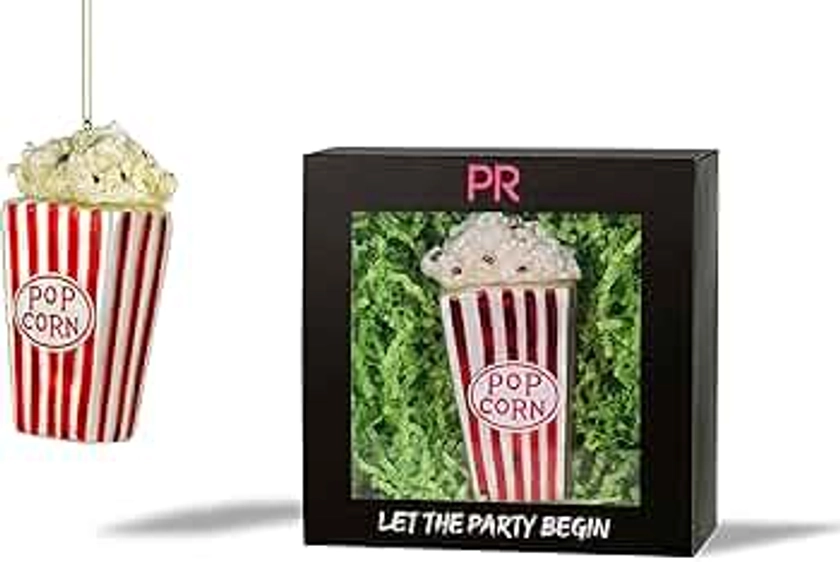 Party Rock | Popcorn Glass Ornament | Food Collection