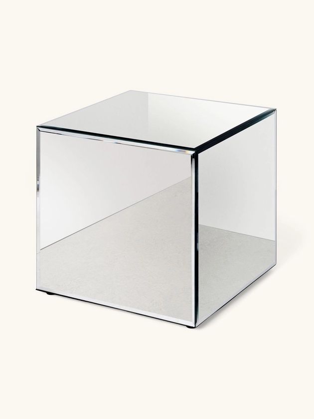 Table d’appoint | MDF/verre. 35 x 35 x 35 cm. | Silver Grey