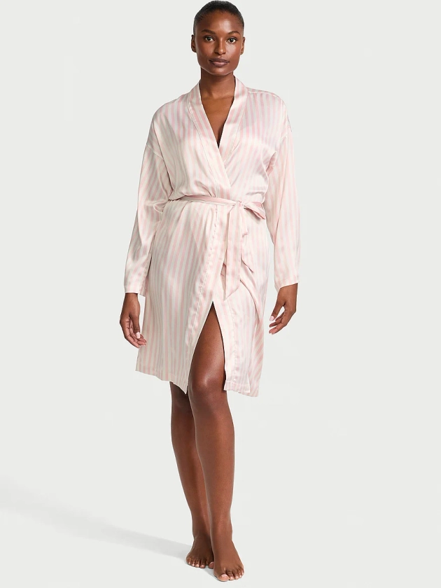 Buy Satin Midi Robe - Order Robes online 5000009893 - Victoria's Secret US