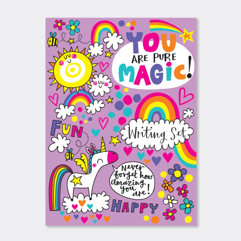 Letter Writing Set - 'You Are Pure Magic' Unicorn