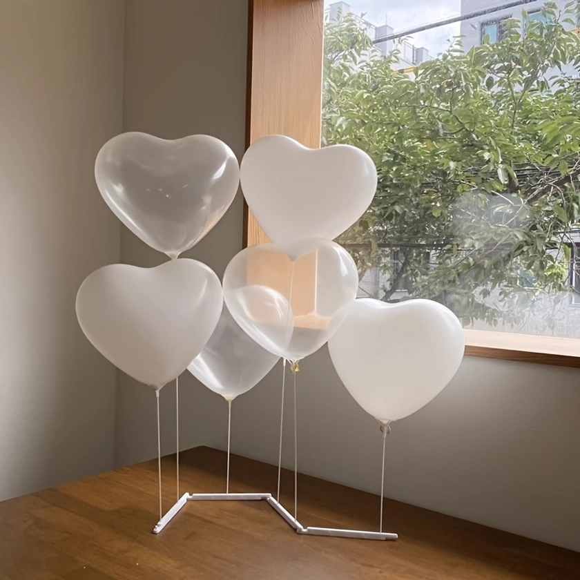 1Set, Balloon Stand Kit, Long/Heart-shaped Balloon Stand, Balloon Hold Stander, Balloon Accessories, Prefect For Wedding, Mother's Day, Graduation, Bi