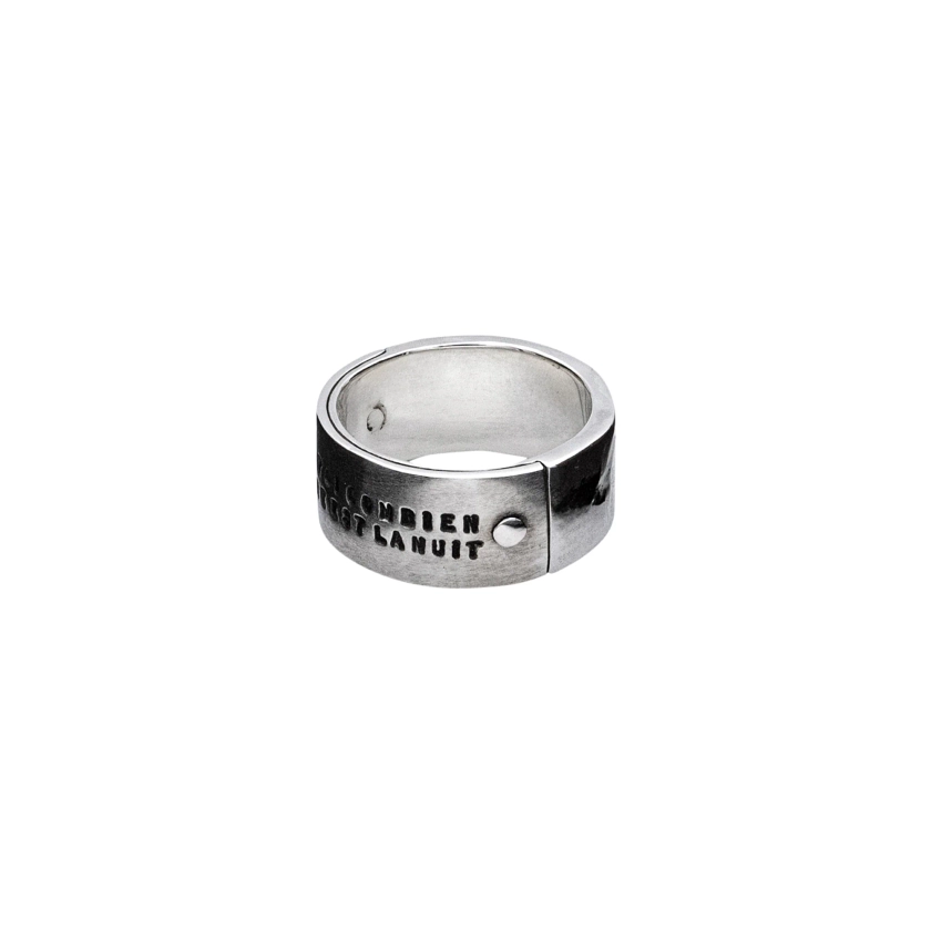 BAGUE RIVETEE « LA NUIT » LARGE