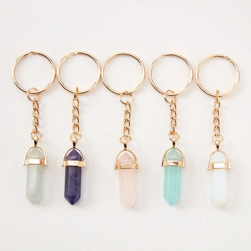 Pastel Crystal Best Friends Keyrings - 5 Pack