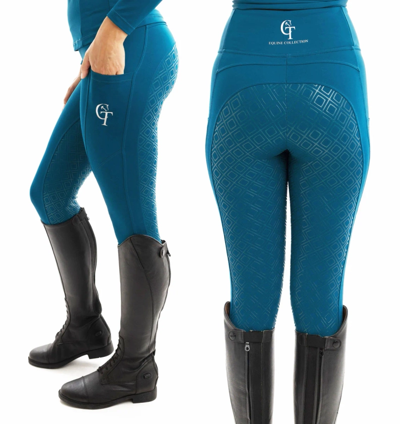 Horse Riding Leggings Full Seat- Peacock