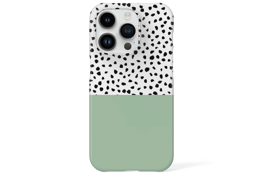 Geometric Dots Green Phone Case | Geometric iPhone Case | Casetful