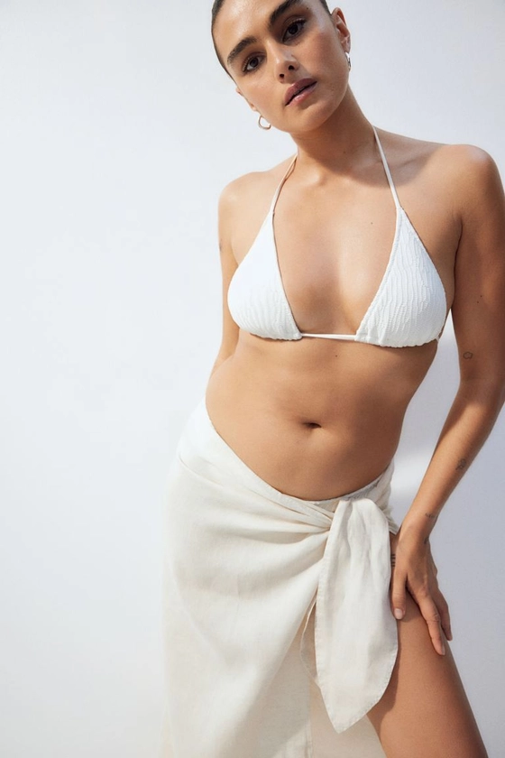Linen sarong - Midi - Light beige - Ladies | H&M GB