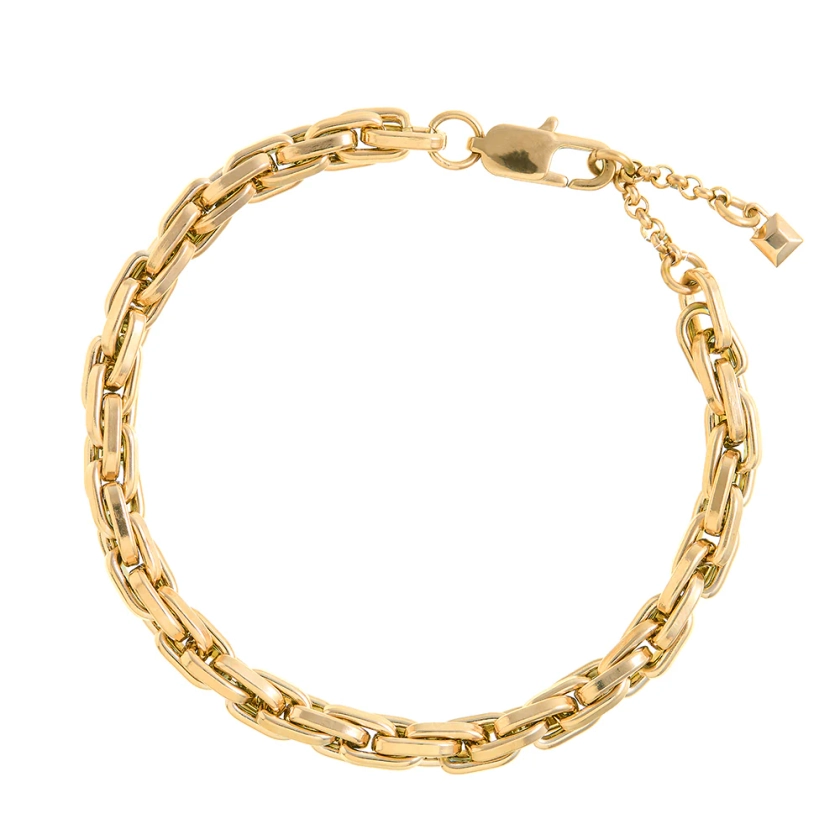 LUXE Interlocking Link Chain Bracelet - Gold