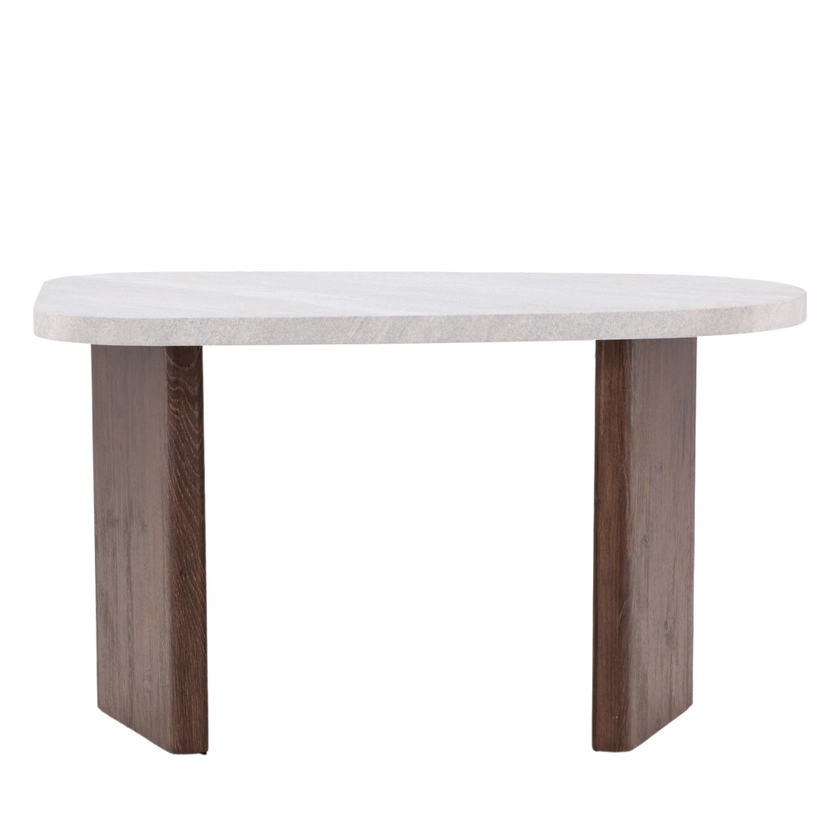 Table basse organique en bois 70x45cm - GRONVIK