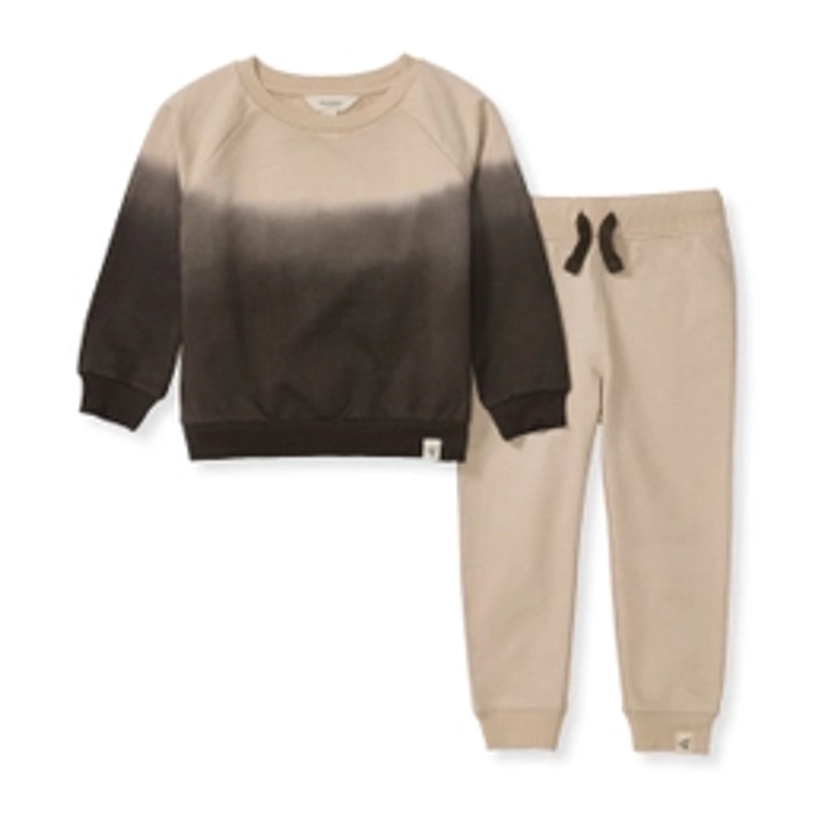 Dip Dye Organic Sweatshirt and Pants Set