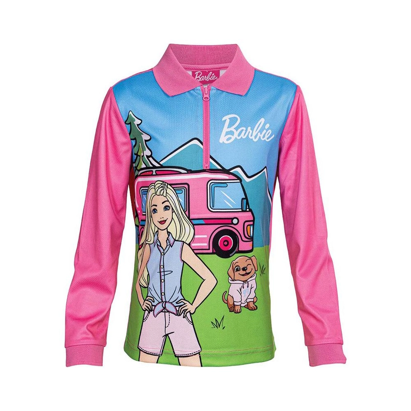 Barbie Kids’ Sublimated Polo Pink 2