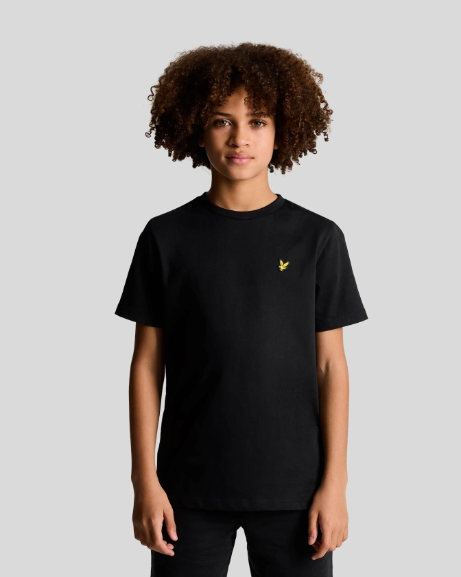 Lyle & Scott Kids Plain T-shirt in Jet Black