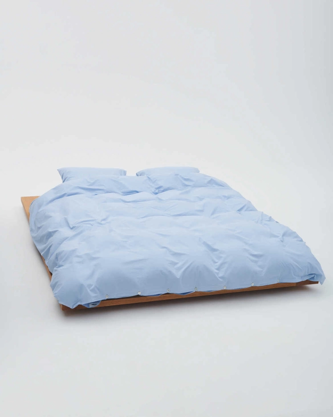 Percale Duvet Cover - Morning Blue