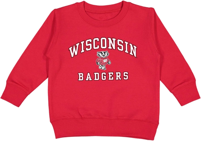 College Kids Wisconsin Badgers Toddler Fleece Crew Neck Sweatshirt