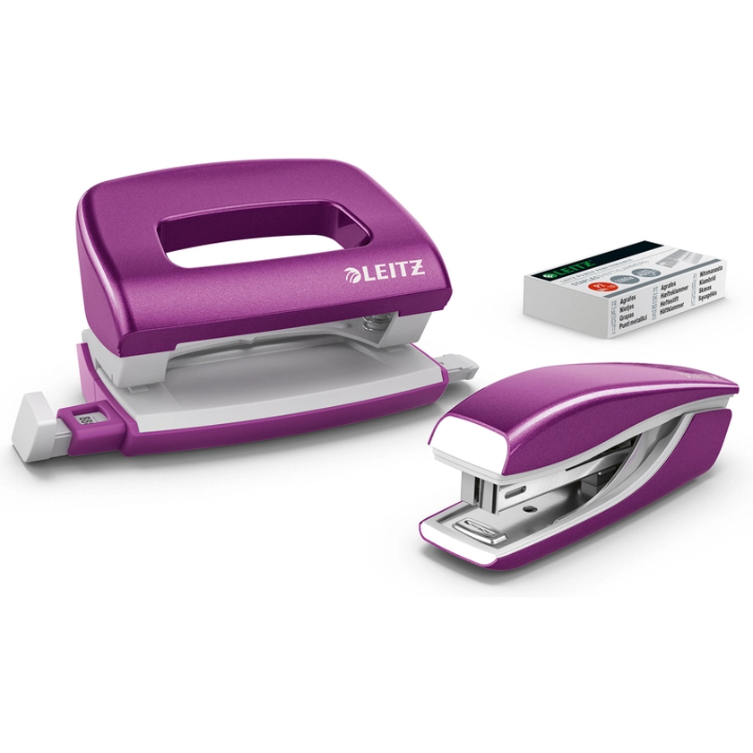 Leitz mini perforateur et agrafeuse 5561 NeXXt, violet