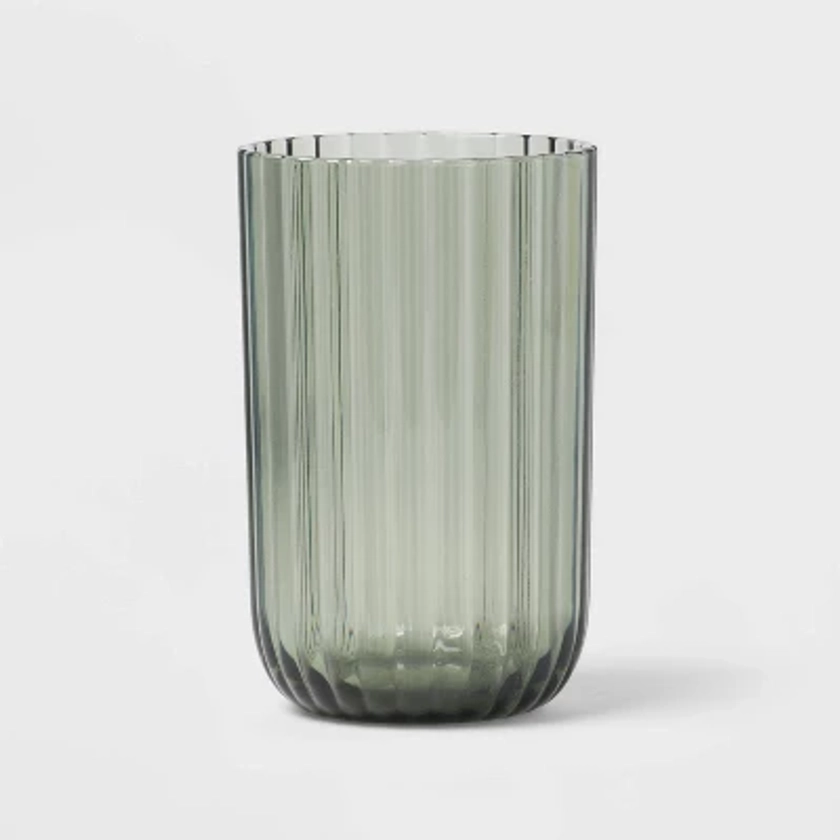 16oz Plastic Ribbed Tall Tumbler Green - Threshold™