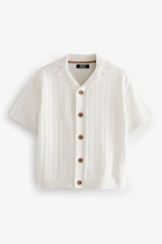 Buy White Short Sleeved Button Through Polo Shirt (3mths-7yrs) from the Next UK online shop