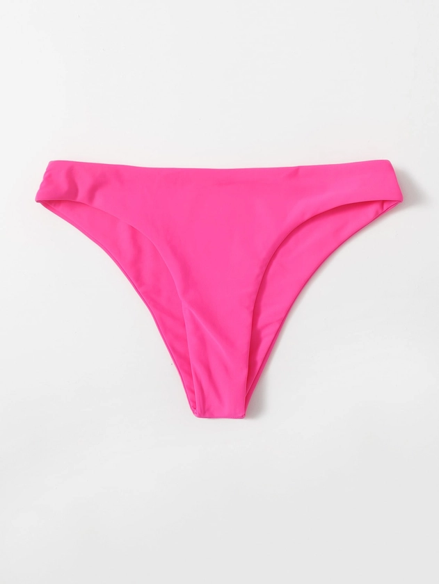 SHEIN Swim Vcay Neon Pink Bikini Panty