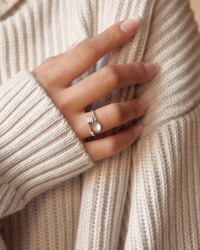 Foodie Patootie Ring in Silver| En Route Jewelry | En Route Jewelry