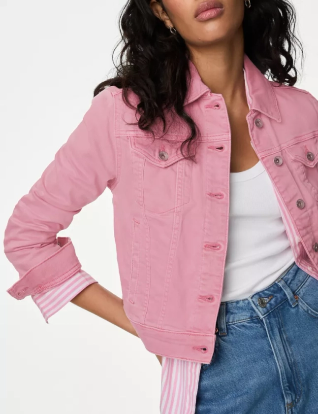 Cotton Rich Denim Jacket with Stretch | M&S Collection | M&S